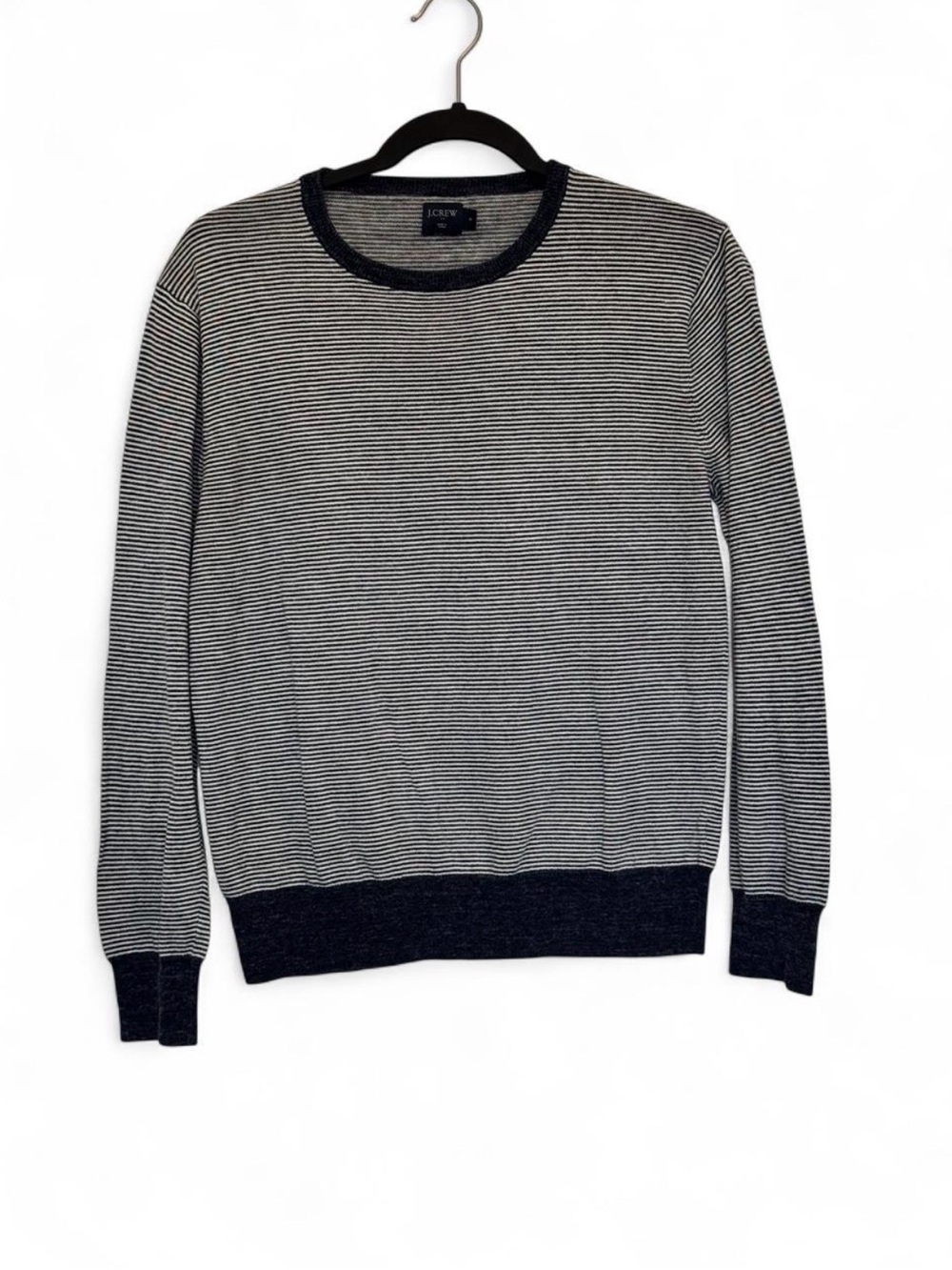 J.Crew Lightweight Sweater Navy and White Striped S Fall Preppy